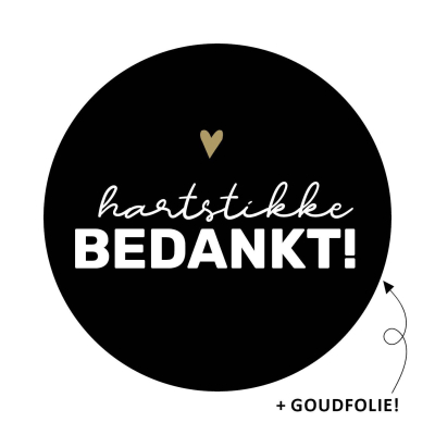 Sticker | hartstikke bedankt! | 10 stuks